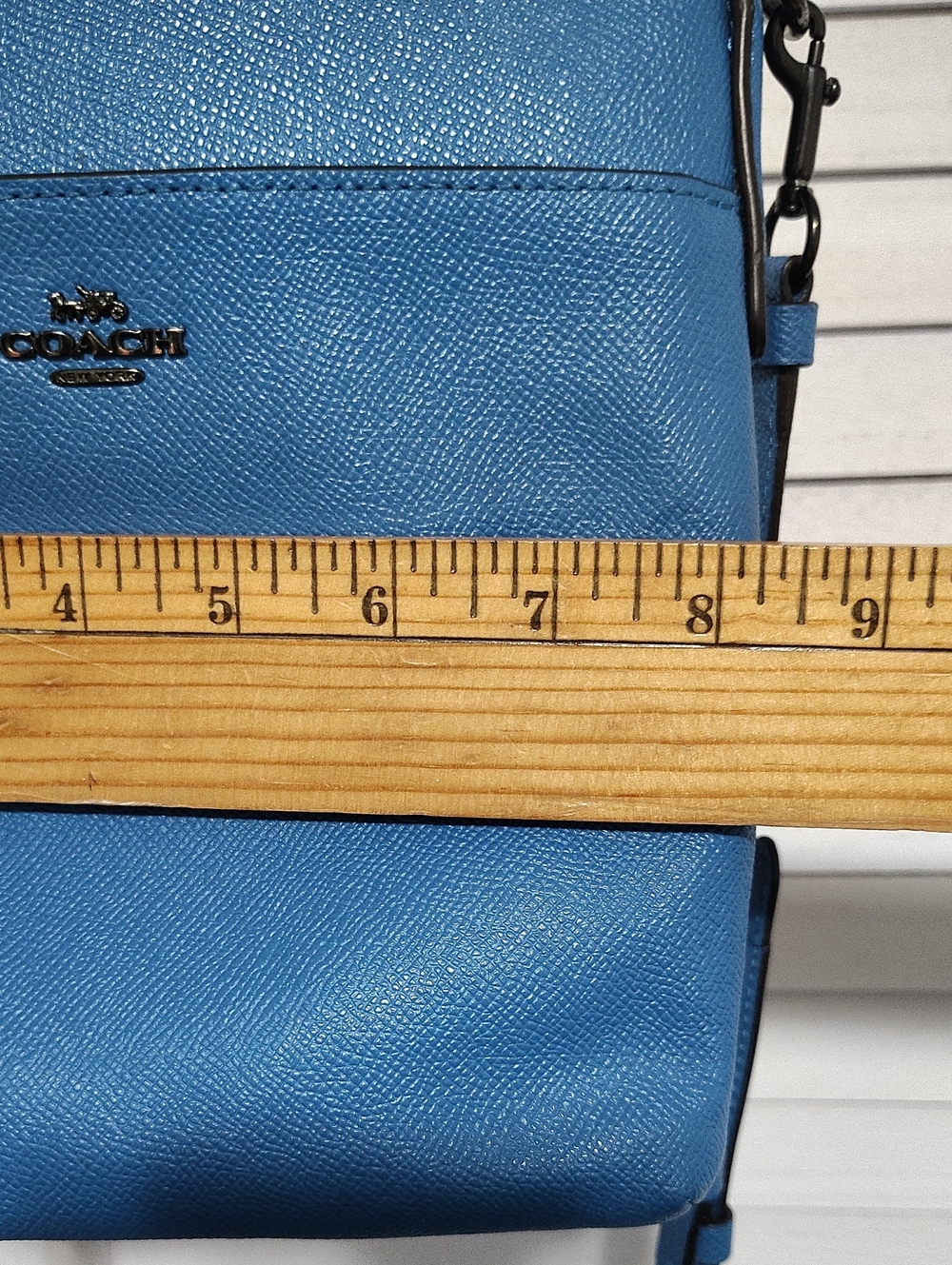 Coach Blue Crossbody Leather Bag - Picture 7 of 8
